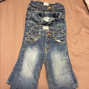 3 jean bundle of toddler girls jeans—24 m., 2t, 3t